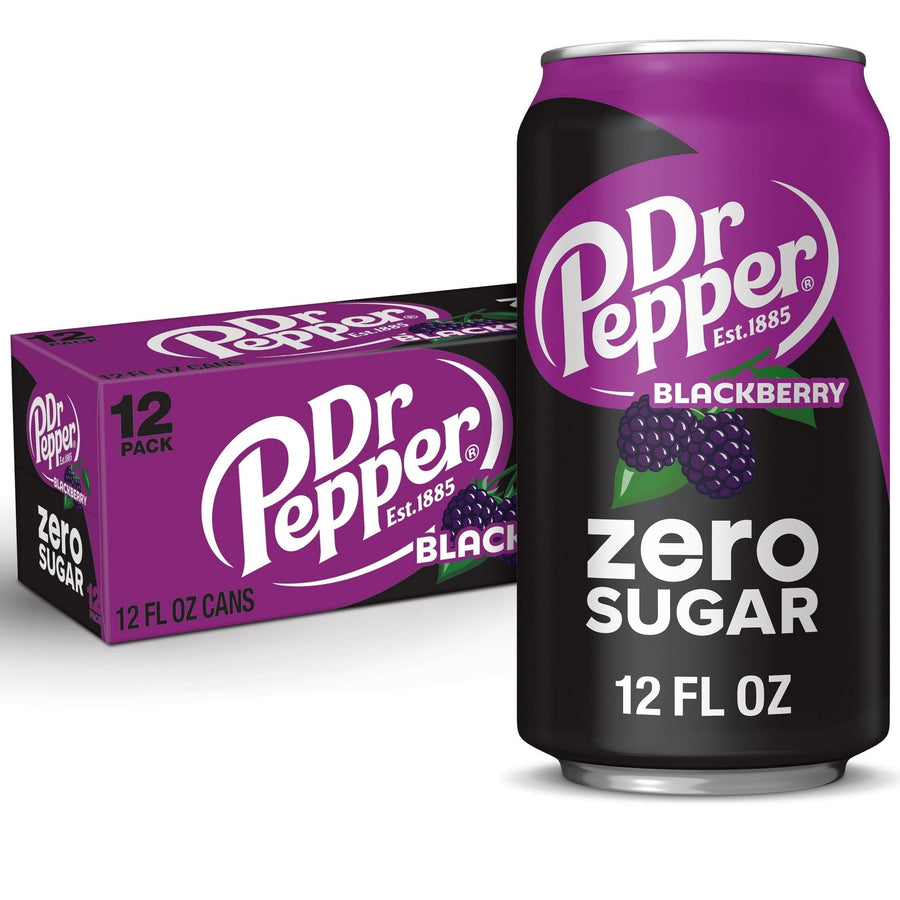 Dr Pepper Blackberry Zero Sugar Soda - Fresh Berry Pour